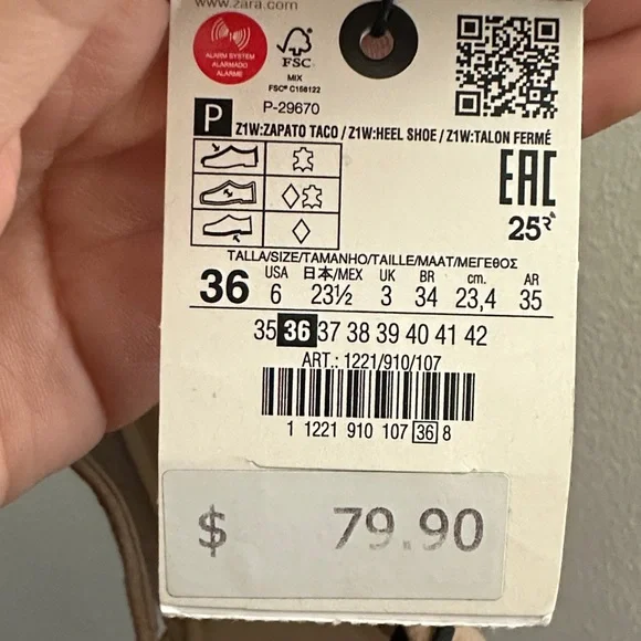 Zara Nude Suede Pointed Slingback Block Heels - Picture 4 of 4